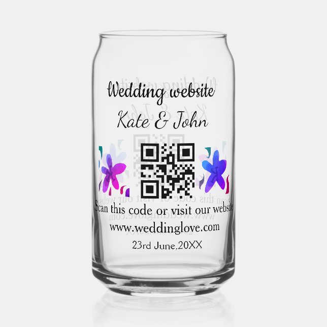 Site web mariage minimal simple Q R code ajouter n (Recto)