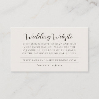 Site Web Mariage moderne QR Code RSVP carte de boî