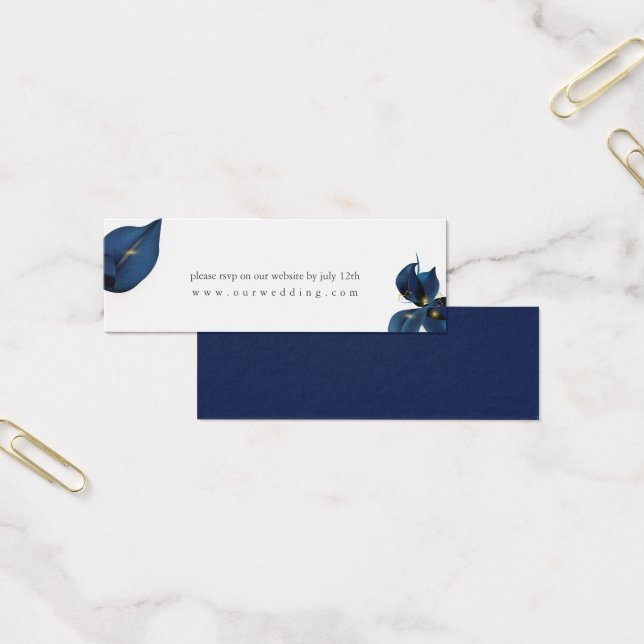 Site web moderne Deep Indigo Blue Mariage RSVP (Bureau)