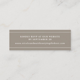 Site web moderne Elegant Sand RSVP \ Carte Registr