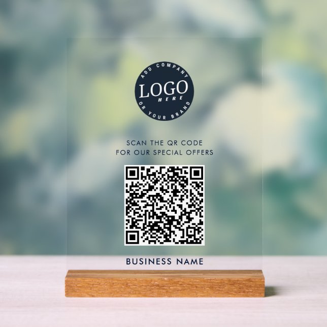 Site Web QR Code et logo d'entreprise Simple (Neutre)