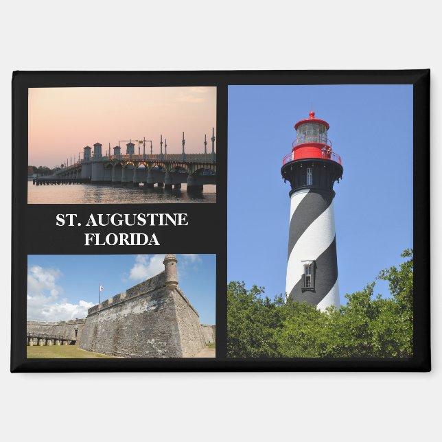 Sites to see at St. Augustine, Florida Magnet (Front)
