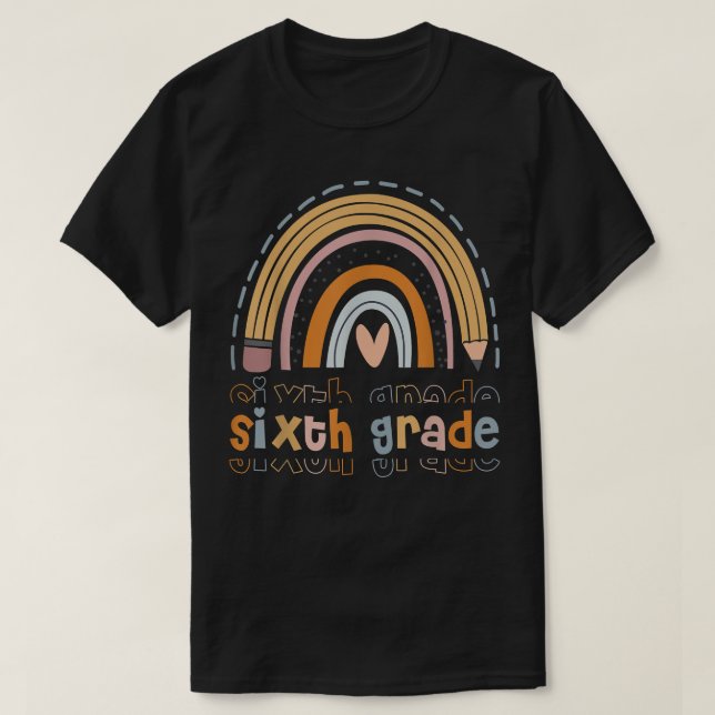 Sith Grade Funny Boho Rainbow Back To School  T-Shirt (Design Front)