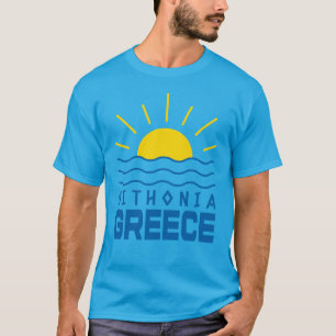 Sithonia Greece Sunshine And Sea Men's Teal T-Shirt