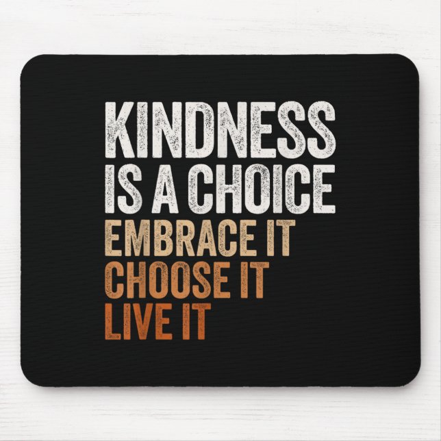 Sitive Message Retro Kindness Vintage Motivational Mouse Pad (Front)