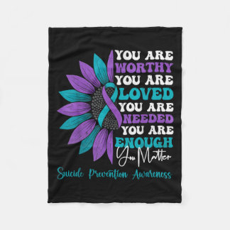 Sitive Motivational Suprt Suicide Prevention Aware Fleece Blanket