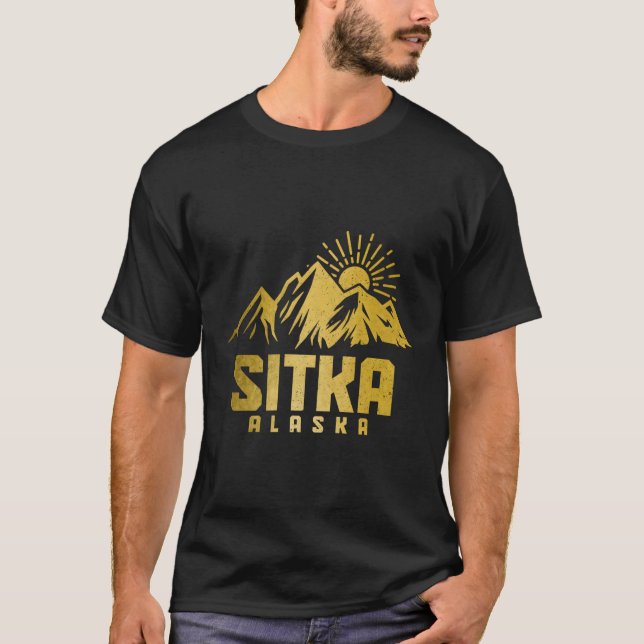 Sitka Alaska Mountains Hiking Nature T-Shirt (Front)
