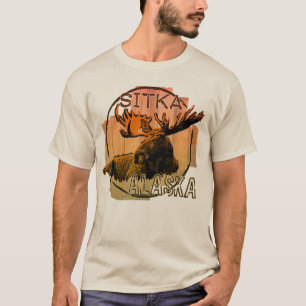 Sitka Alaska orange moose shirt