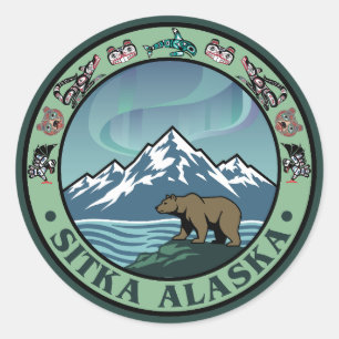 Sitka Alaska United States Classic Round Sticker