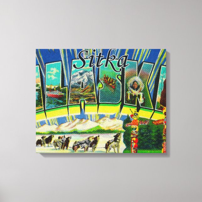 Sitka, AlaskaLarge Letter ScenesSitka, AK Canvas Print (Front)