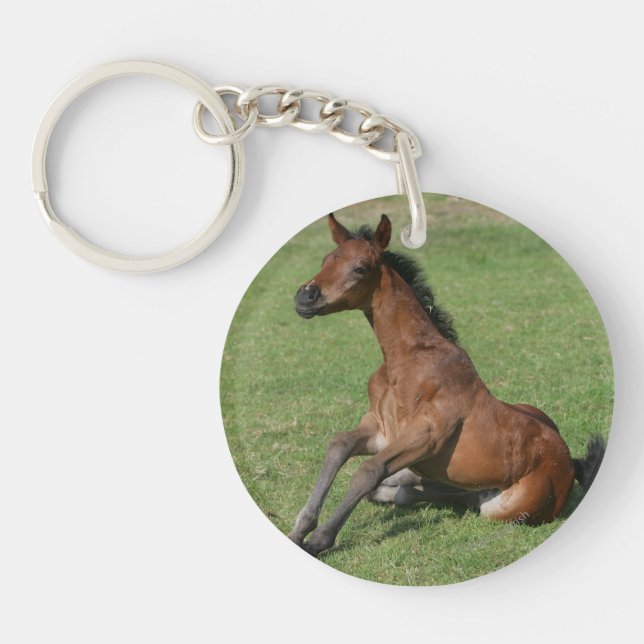Sitting Arab Foal Keychain (Front)