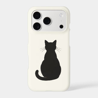 Sitting Black Cat Silhouette iPhone Case