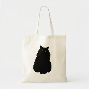 Sitting Black Cat Tote Bag