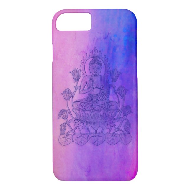 Sitting Buddha on Lotus Case-Mate iPhone Case (Back)