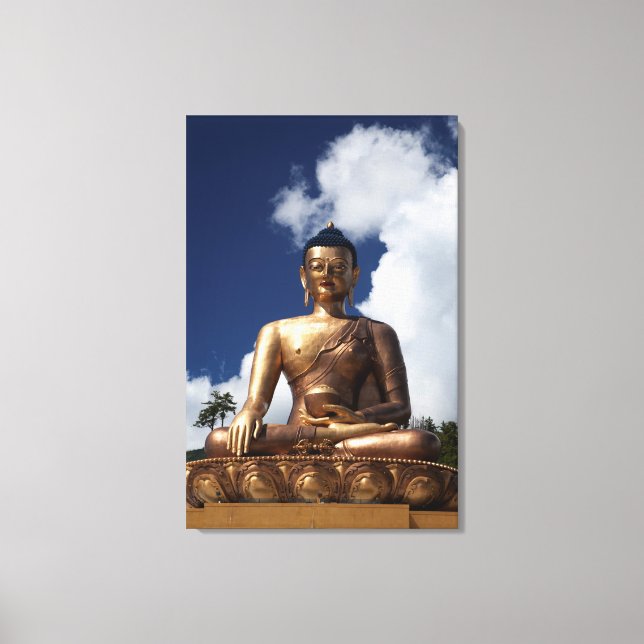 Sitting Buddha Statue Canvas Print (Front)