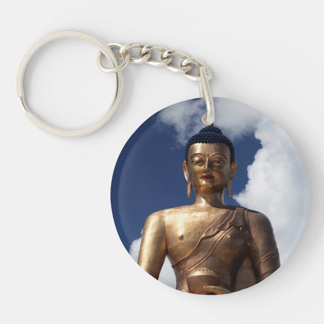 Sitting Buddha Statue Keychain (Front)