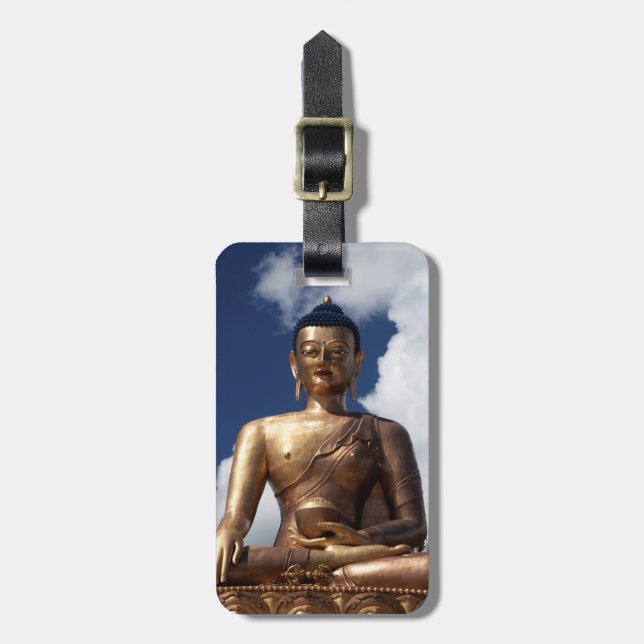 Sitting Buddha Statue Luggage Tag (Front Vertical)
