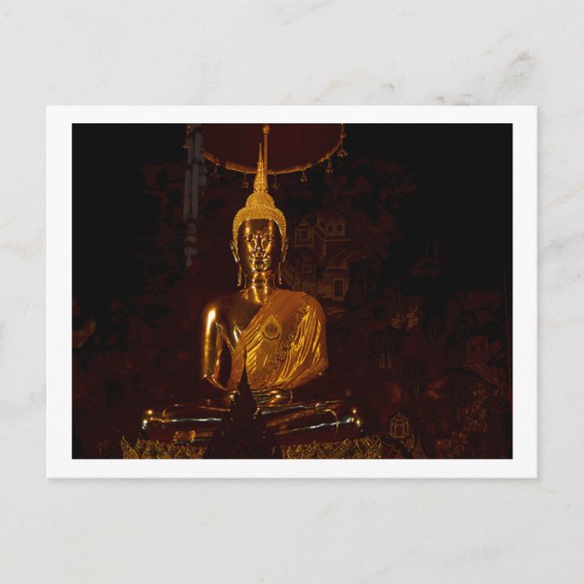 Sitting Buddha Statue Photograph Postcard (Front)