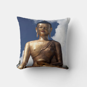Sitting Buddha Statue Throw Pillow