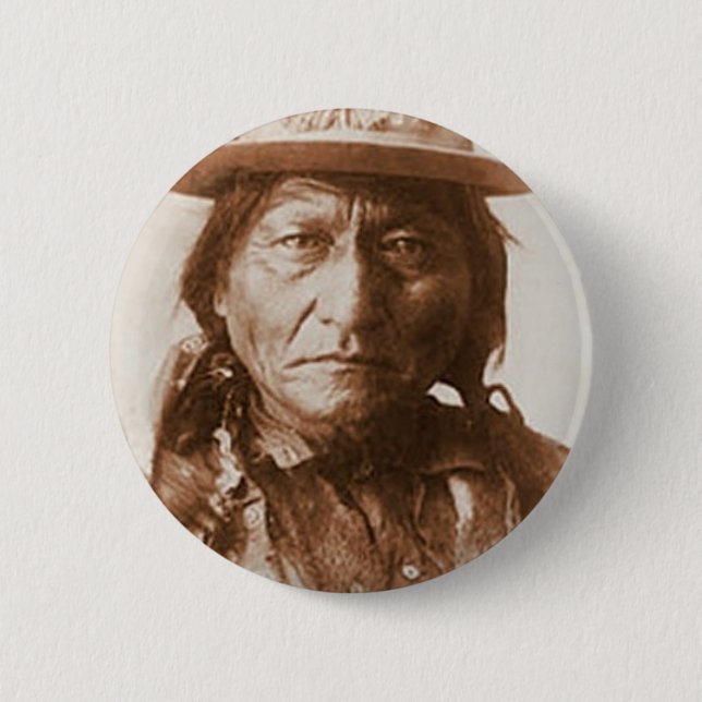 Sitting Bull 2 Inch Round Button (Front)