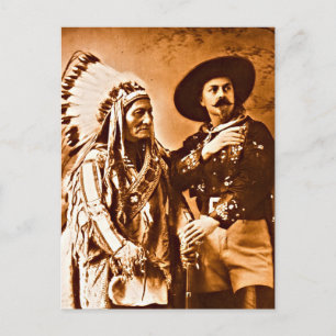 Sitting Bull Buffalo Bill Wild West Show 1885 Postcard