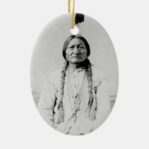 Sitting Bull Ceramic Ornament