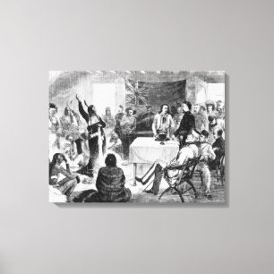 Sitting Bull Council, 1877 Canvas Print