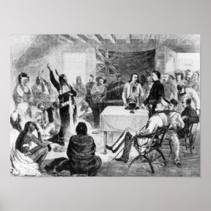 Sitting Bull Council, 1877 Poster