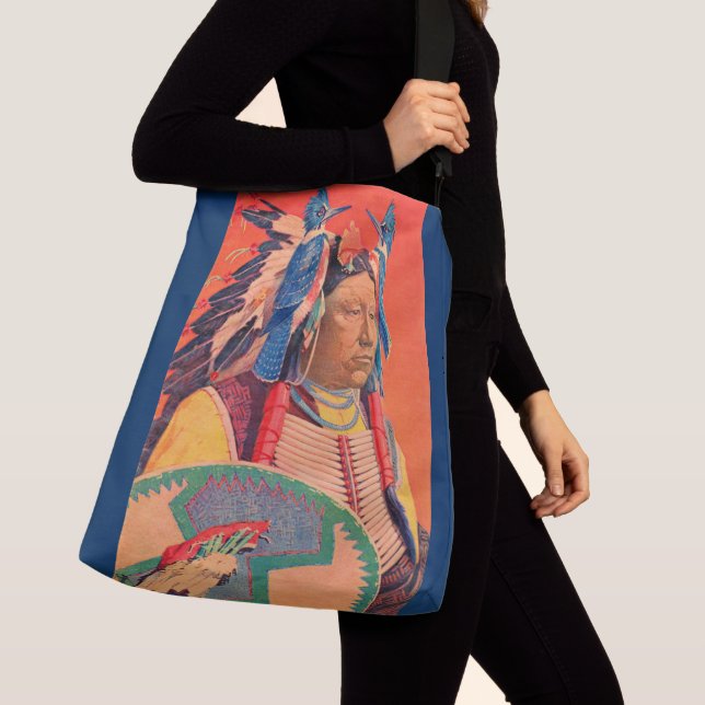 Sitting Bull Crossbody Bag (Close Up)