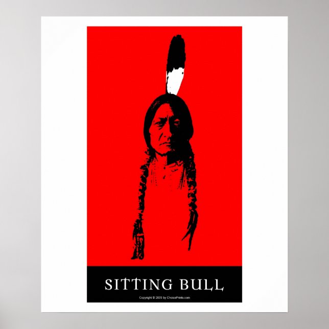 Sitting Bull in red Poster (Front)