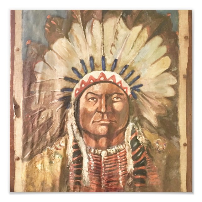 Sitting Bull Indian Chief Photo Print (Front)