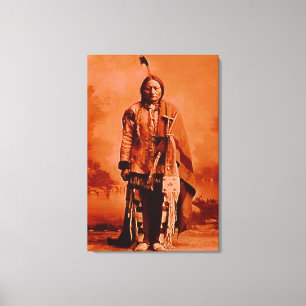 "Sitting Bull" on CANVAS Native American Rendering