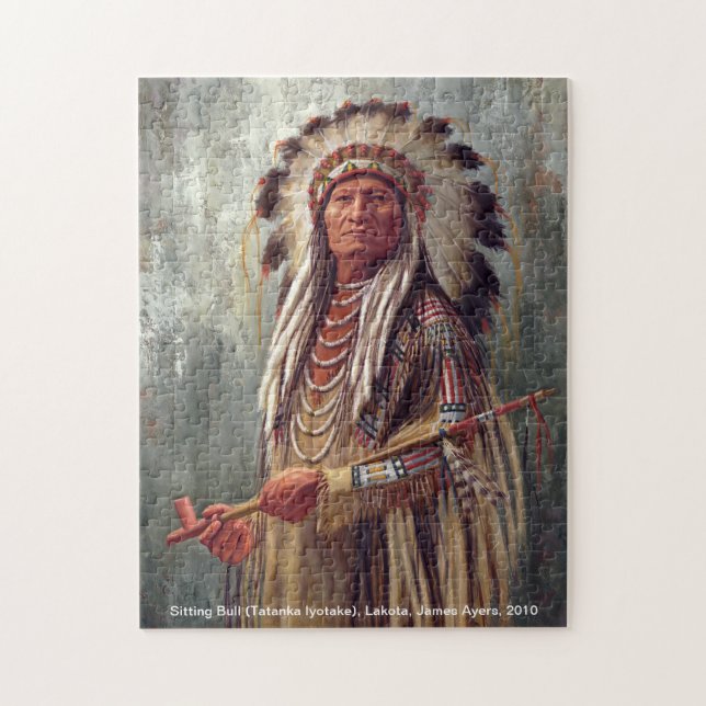 Sitting Bull, puzzle en chef amérindien (Vertical)