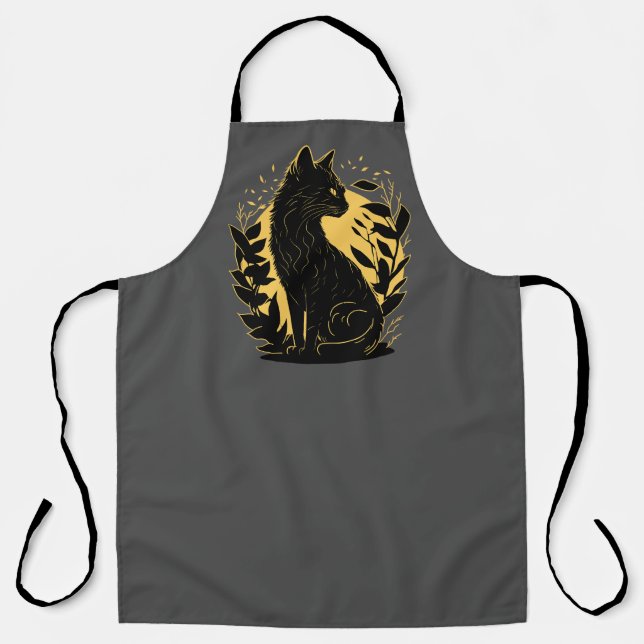 Sitting Cat Apron (Front)