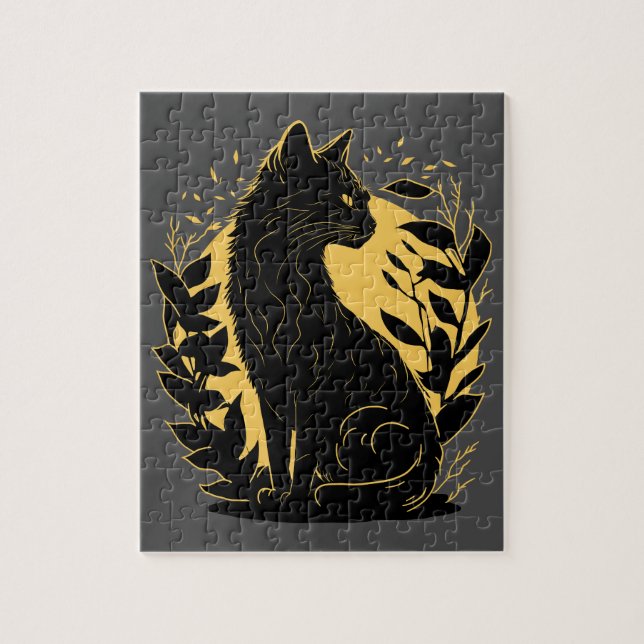 Sitting Cat Jigsaw Puzzle (Vertical)