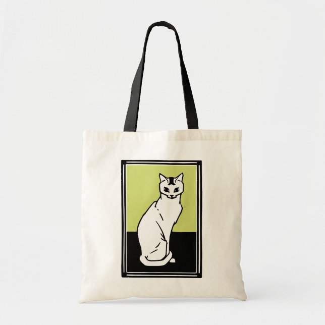 Sitting Cat Julie de Graag Art Nouveau Tote Bag (Front)