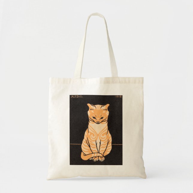 Sitting Cat, Julie de Graag Tote Bag (Front)