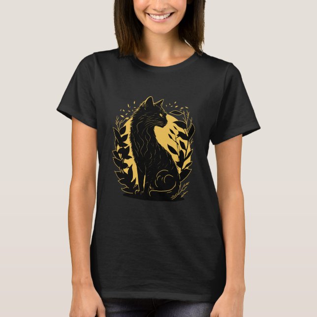Sitting Cat T-Shirt (Front)