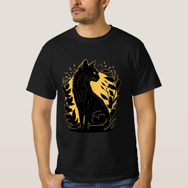 Sitting Cat T-Shirt (Front)