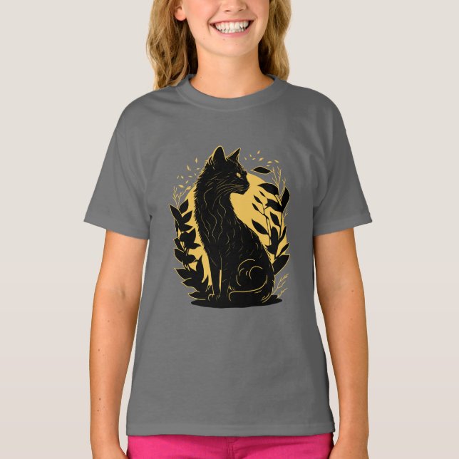Sitting Cat T-Shirt (Front)