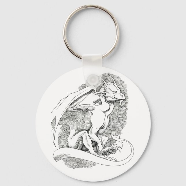 Sitting Dragon Keychain (Front)