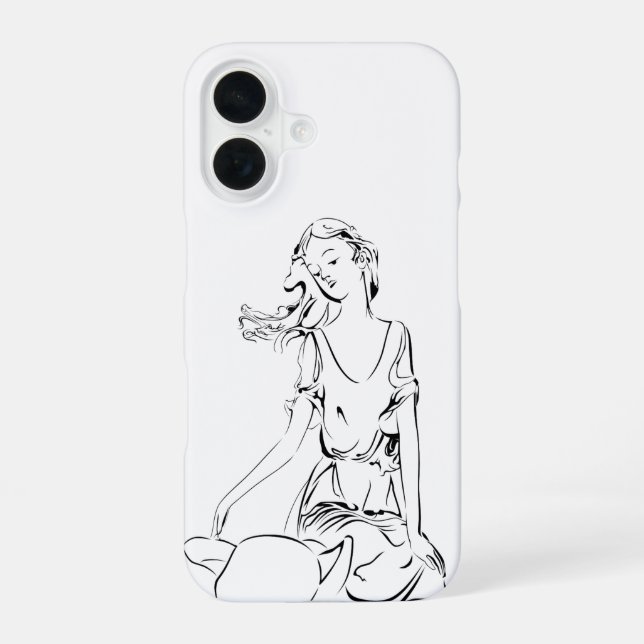 Sitting Fairy... iPhone 16 Case (Back)