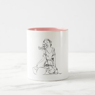 Sitting Fairy… Two-Tone Coffee Mug