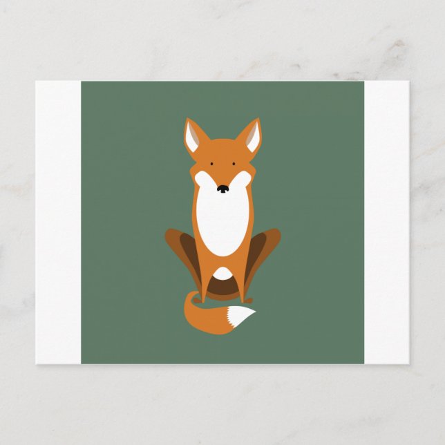 Sitting Fox Postcard (Front)