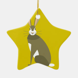 Sitting Hare Ceramic Ornament
