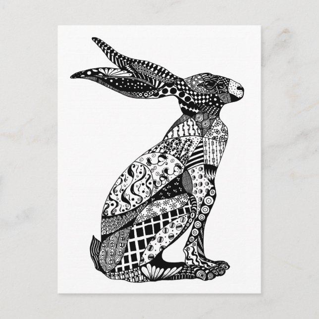 Sitting Hare Postcard (Front)