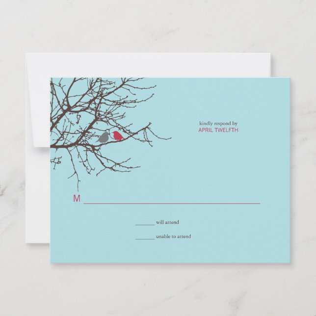 Sitting in a Tree Wedding Response (Front)