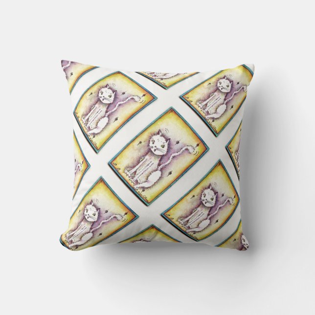 Sitting Kitty Pretty Pillow (Front)