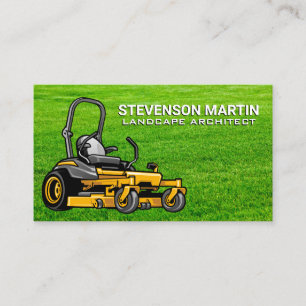 Sitting Lawnmower   Grass Business Card