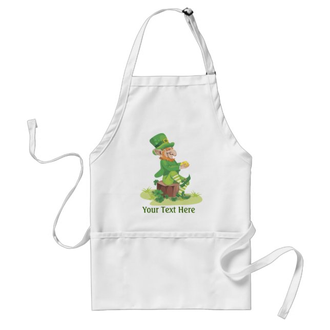Sitting Leprechaun Standard Apron (Front)